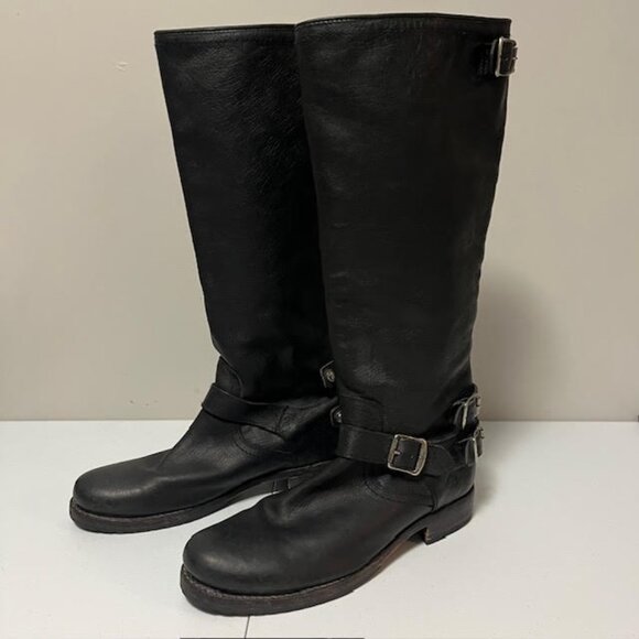 Frye Veronica Slouch Leather Tall Riding Boots US 11 - Picture 3 of 16